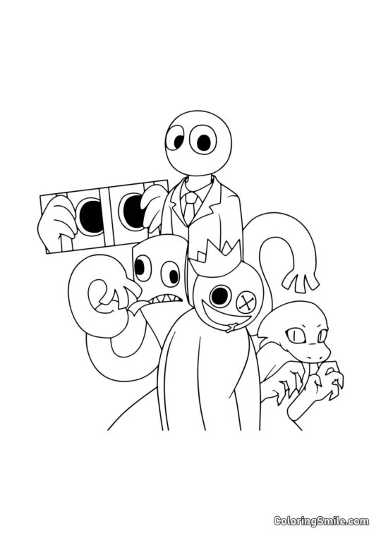 Compañía de Rainbow Friends Compañía de Rainbow Friends - Página para Colorear