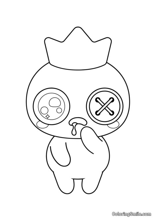 Azul Kawaii de Rainbow Friends Azul Kawaii de Rainbow Friends - Página para Colorear