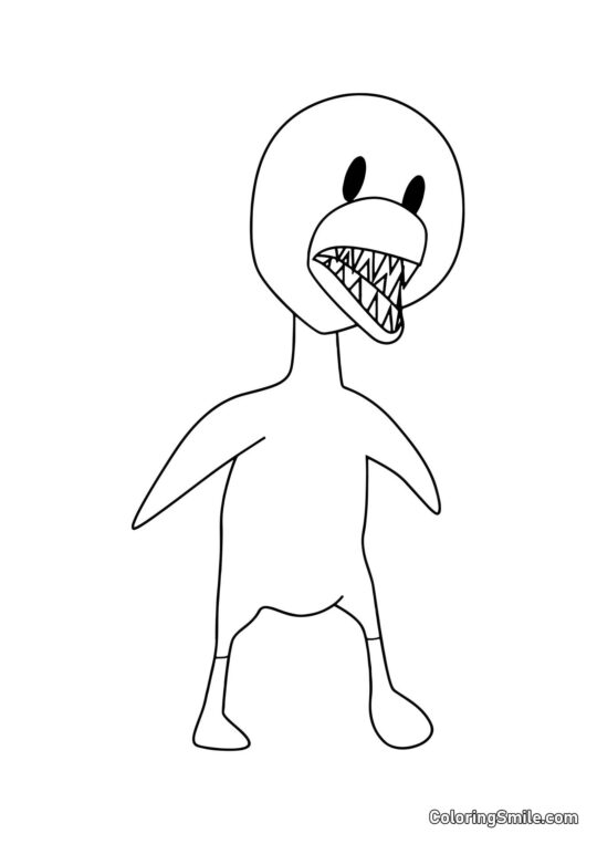 Pollito amarillo de Rainbow Friends Pollito amarillo de Rainbow Friends - Página para Colorear