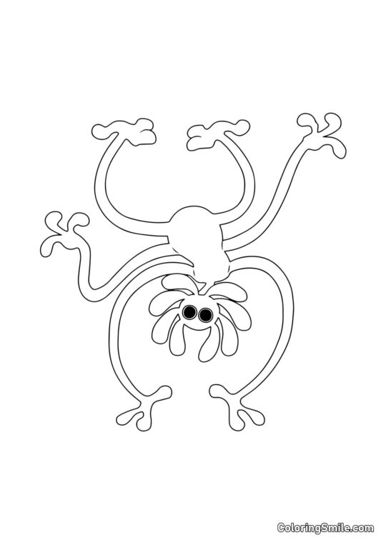 Amarillo mod caminando sobre las manos Amarillo mod caminando sobre las manos - Página para Colorear