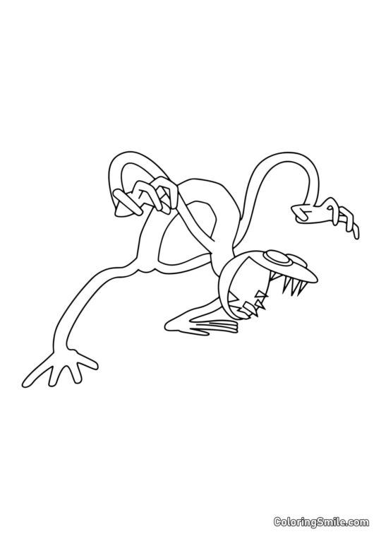 Púrpura peligroso de Rainbow Friends Púrpura peligroso de Rainbow Friends - Página para Colorear