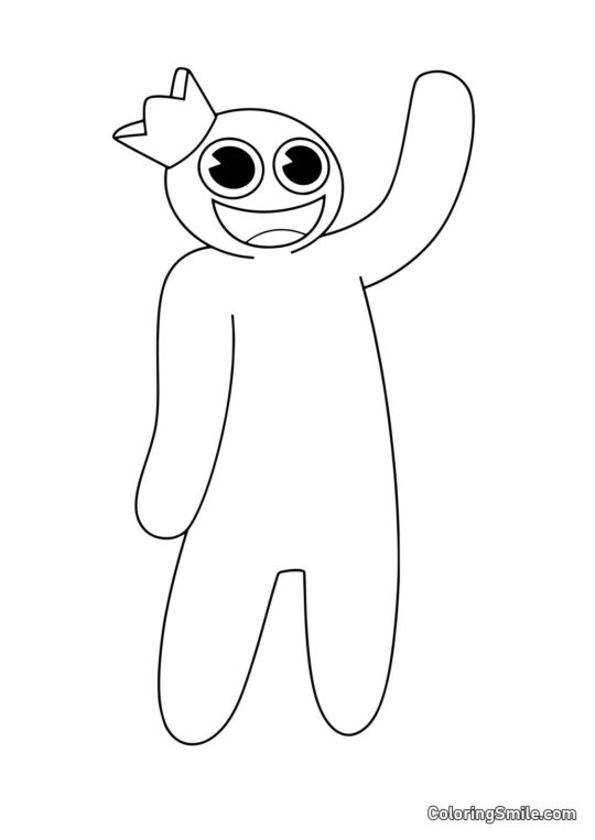 Azul saluda Azul saluda - Página para Colorear