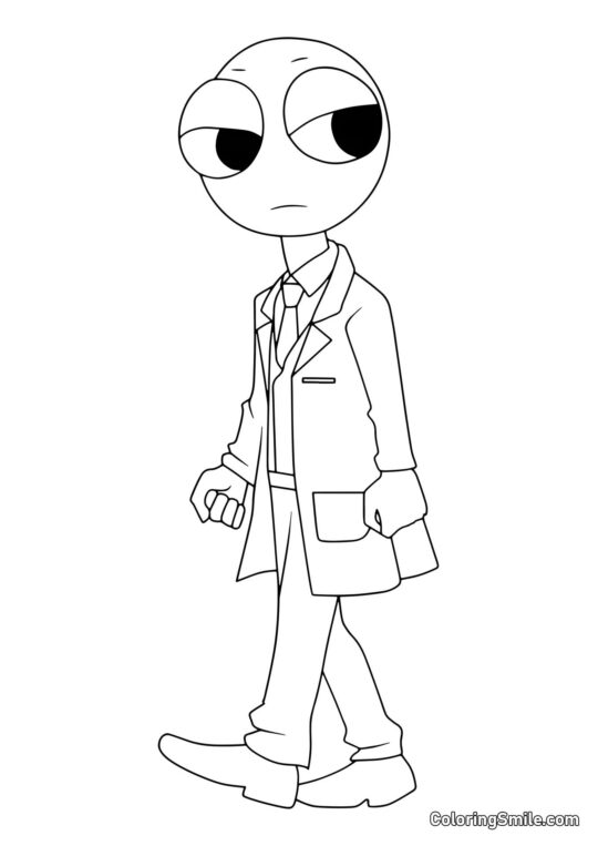 Rojo Sly de Rainbow Friends Rojo Sly de Rainbow Friends - Página para Colorear