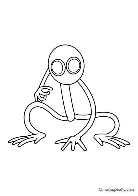 Púrpura de Rainbow Friends Púrpura de Rainbow Friends - Página para Colorear