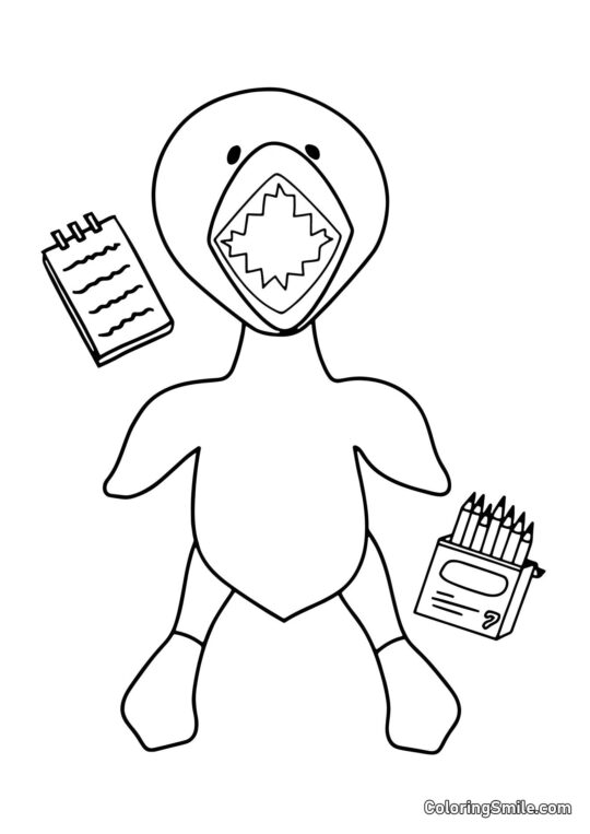 Amigo amarillo inteligente Amigo amarillo inteligente - Página para Colorear