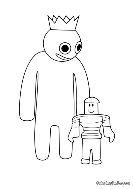 Azul y jugador Azul y jugador - Página para Colorear