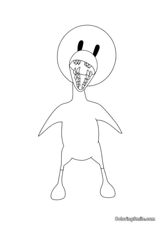 Amarillo de Rainbow Friends Amarillo de Rainbow Friends - Página para Colorear