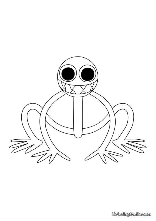 Púrpura mostrando los dientes Púrpura mostrando los dientes - Página para Colorear