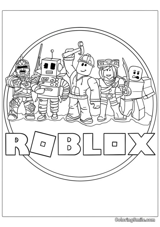 Logo de Roblox Logo de Roblox - Página para Colorear
