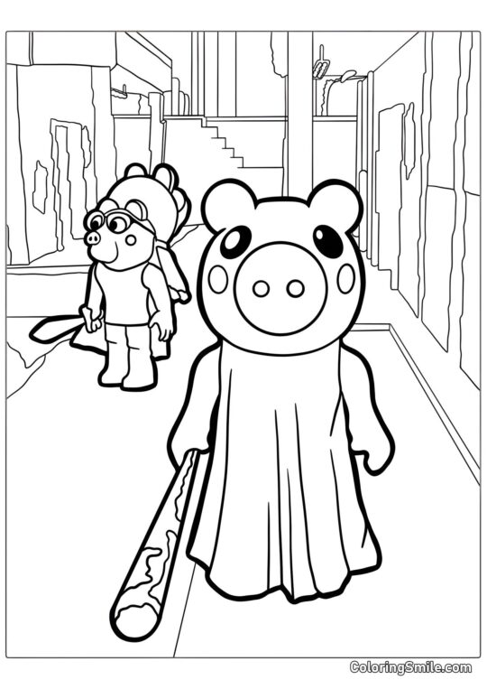 Roblox Cerdito Roblox Cerdito - Página para Colorear