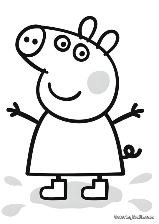 Linda Peppa Pig - Página para Colorear