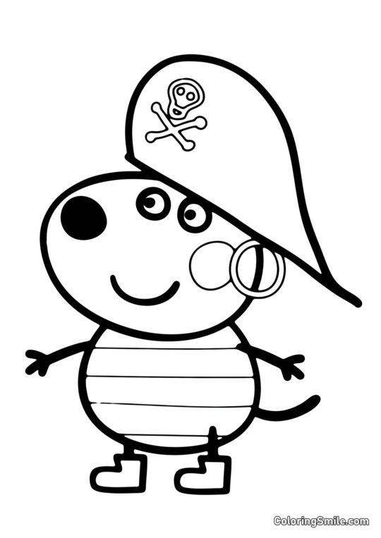 Pirata Peppa - Página para Colorear