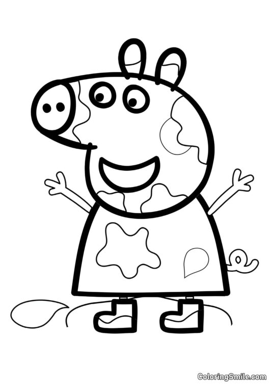 Peppa Desordenada - Página para Colorear