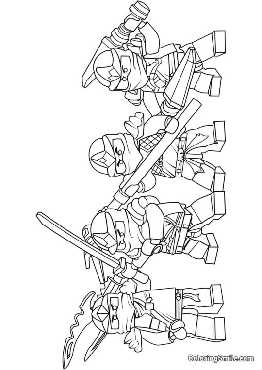 Ninjago - Página para Colorear