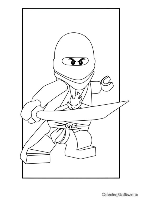 Ninjago Kai - Página para Colorear