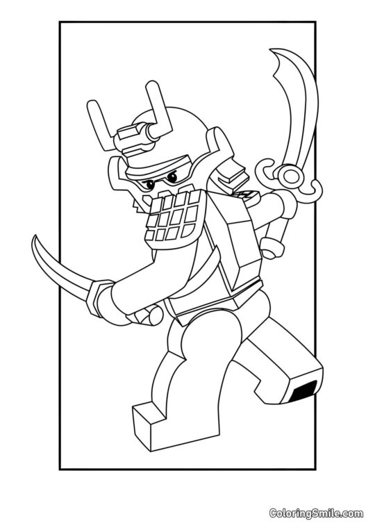 Kai Samurai - Página para Colorear