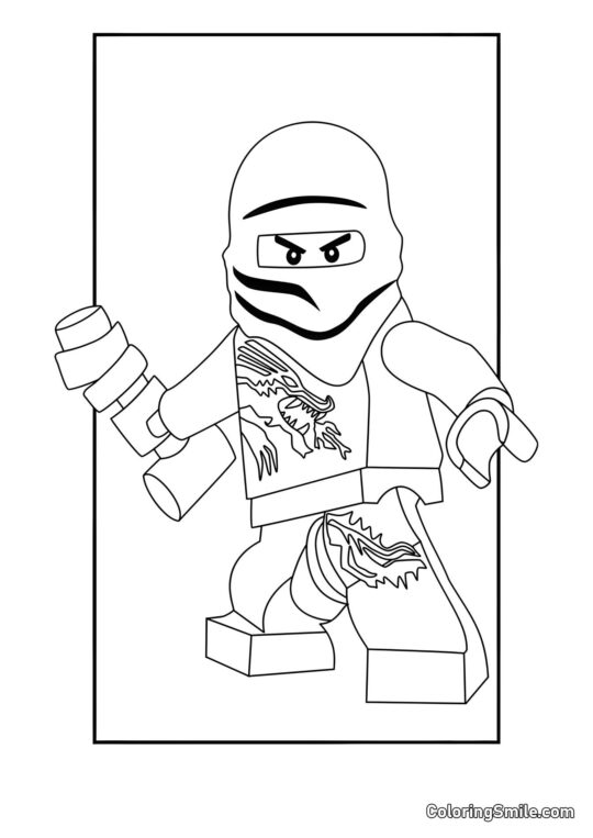 Ninjago Zane - Página para Colorear