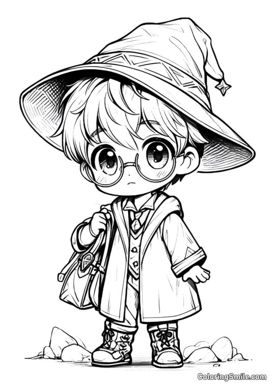 Harry Potter anime Harry Potter anime - Página para Colorear