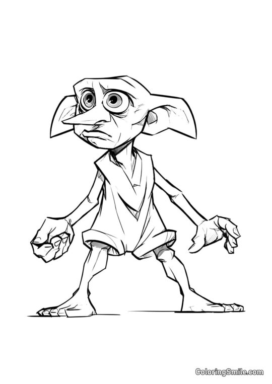 Dobby a tamaño completo Dobby a tamaño completo - Página para Colorear