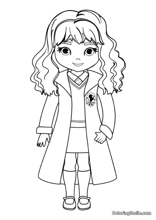 Hermione Granger de dibujos animados Hermione Granger de dibujos animados - Página para Colorear
