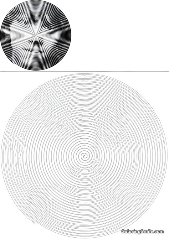 Ron Weasley en espiral Ron Weasley en espiral - Página para Colorear