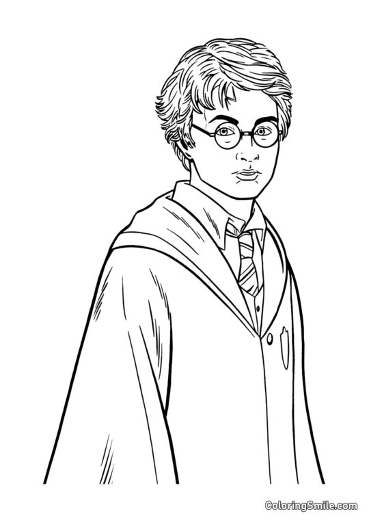 Harry Potter, el poderoso mago Harry Potter, el poderoso mago - Página para Colorear