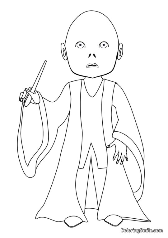 Voldemort de dibujos animados Voldemort de dibujos animados - Página para Colorear