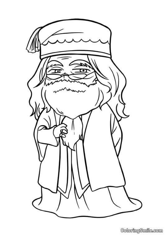 Chibi Dumbledore Chibi Dumbledore - Página para Colorear