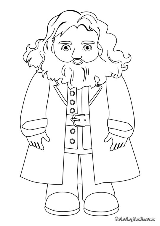 Rubeus Hagrid de dibujos animados Rubeus Hagrid de dibujos animados - Página para Colorear