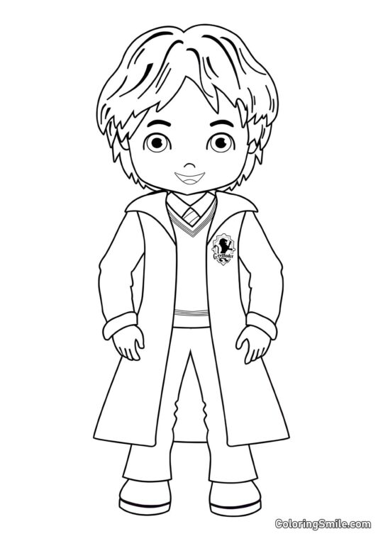 Ron Weasley de dibujos animados Ron Weasley de dibujos animados - Página para Colorear