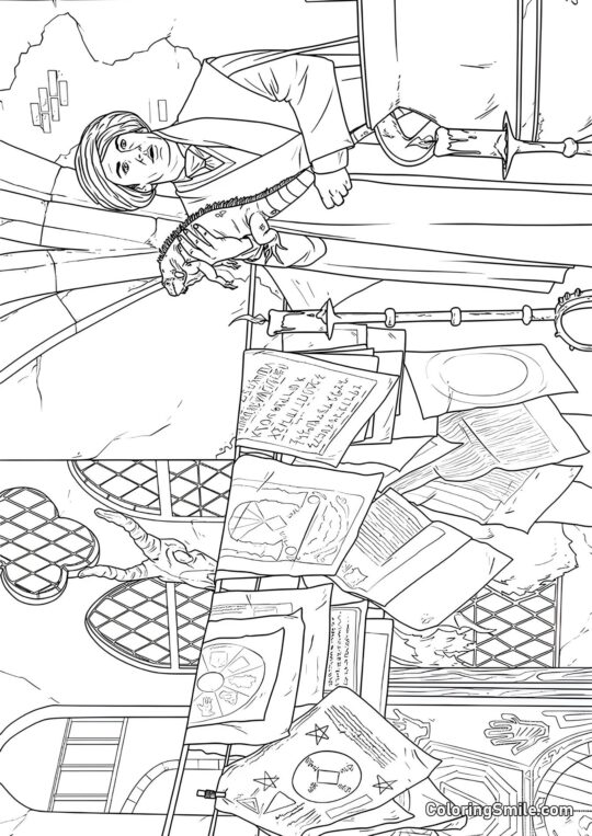 Profesor Quirinus Quirrell Profesor Quirinus Quirrell - Página para Colorear