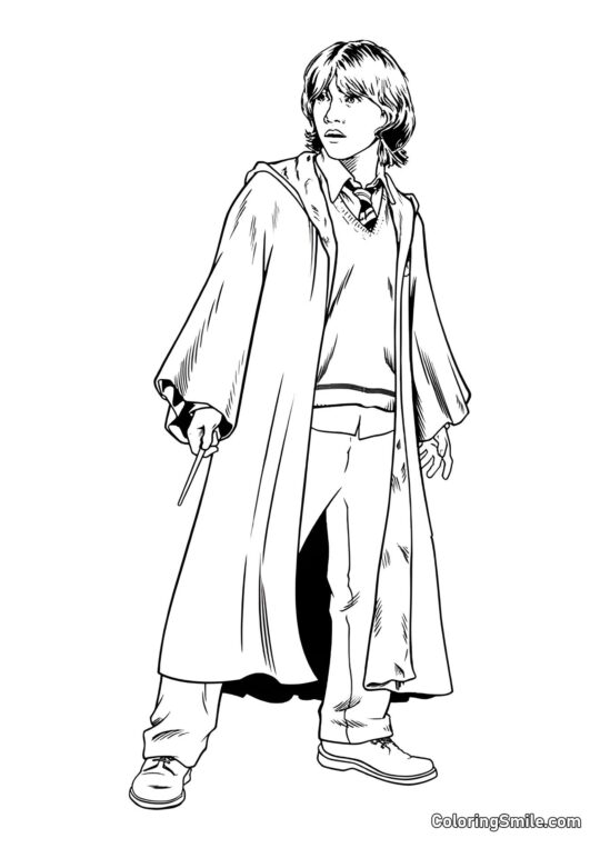 Ron Weasley a tamaño completo Ron Weasley a tamaño completo - Página para Colorear