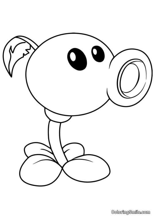 Guisante Disparador de Plants vs. Zombies Guisante Disparador de Plants vs. Zombies - Página para Colorear