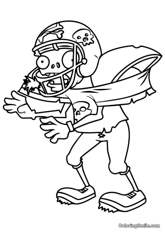 Zombie Fútbol Zombie Fútbol - Página para Colorear