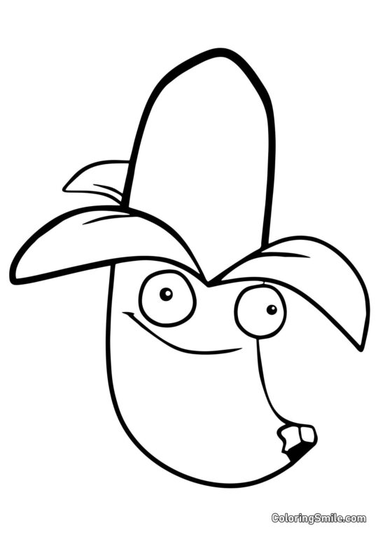 Lanzador de Plátano de Plants vs. Zombies Lanzador de Plátano de Plants vs. Zombies - Página para Colorear