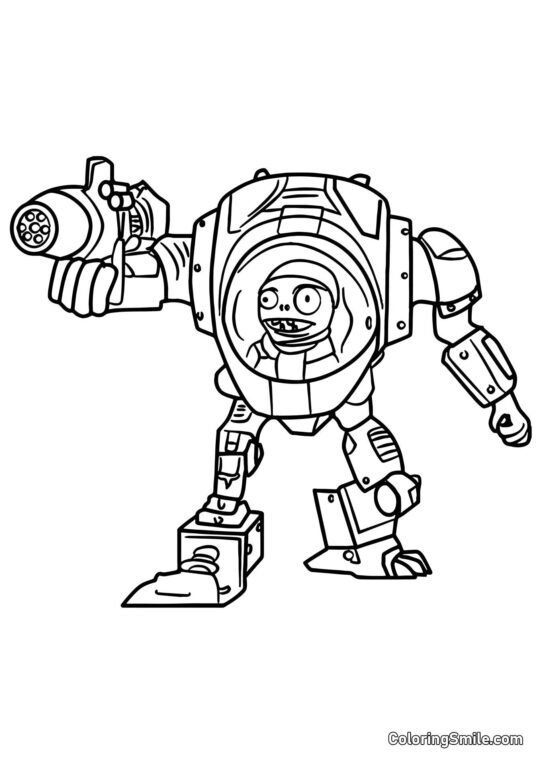 Zombie Z-Mech Zombie Z-Mech - Página para Colorear