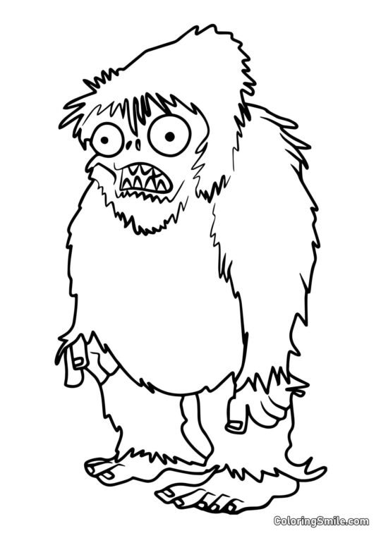 Zombie Yeti Zombie Yeti - Página para Colorear