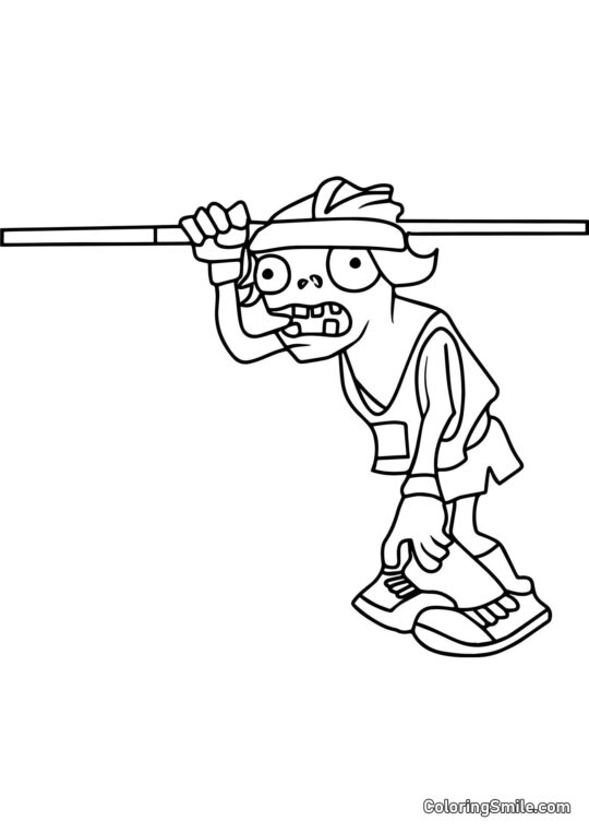 Zombie Salto de Póleas Zombie Salto de Póleas - Página para Colorear