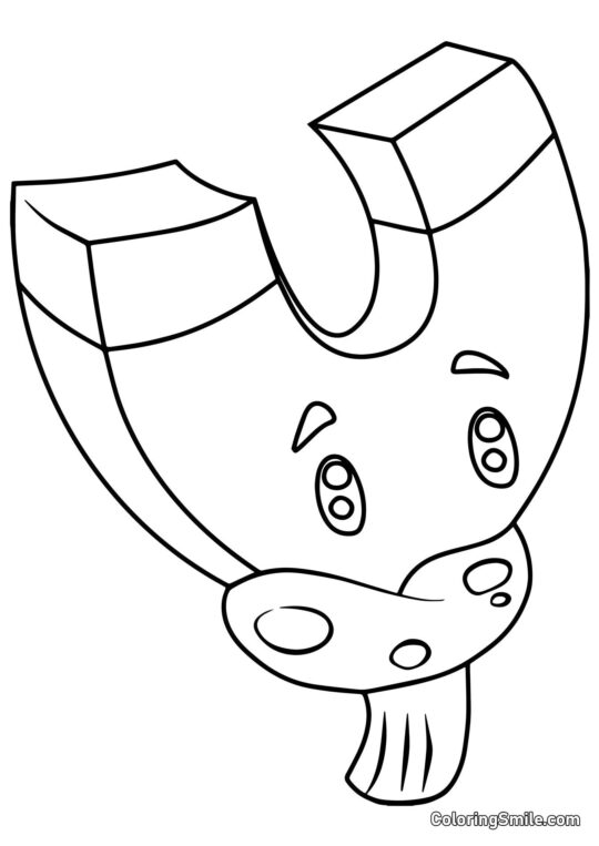 Imán-Champiñón de Plants vs. Zombies Imán-Champiñón de Plants vs. Zombies - Página para Colorear