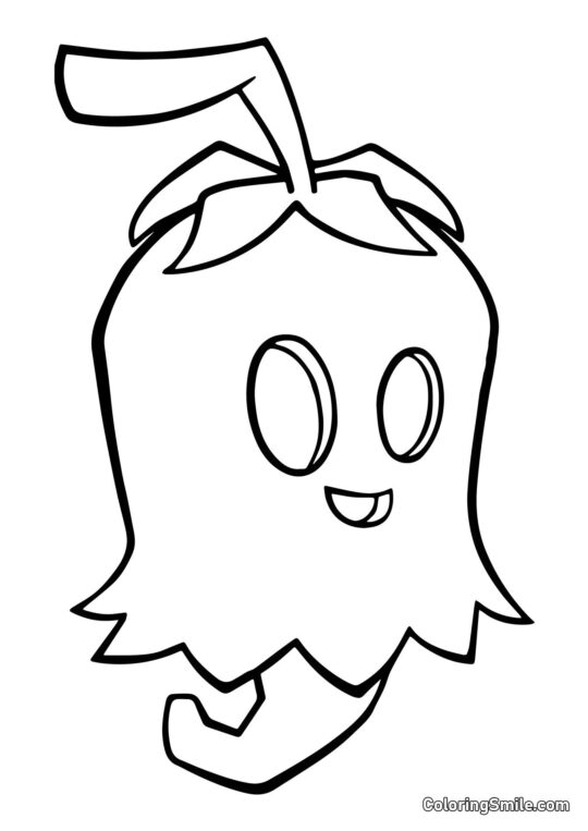 Pimiento Fantasma de Plants vs. Zombies Pimiento Fantasma de Plants vs. Zombies - Página para Colorear