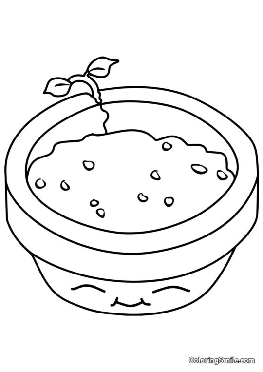 Maceta de Flores de Plants vs. Zombies Maceta de Flores de Plants vs. Zombies - Página para Colorear