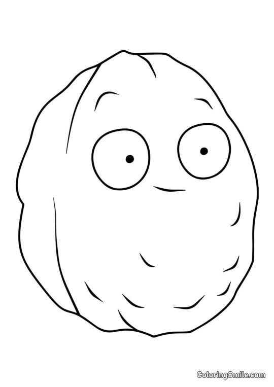 Nuez de Muro de Plants vs. Zombies Nuez de Muro de Plants vs. Zombies - Página para Colorear