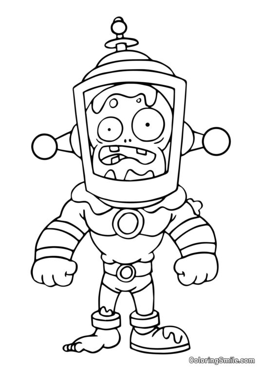 Zombie Cerebro Tóxico Zombie Cerebro Tóxico - Página para Colorear