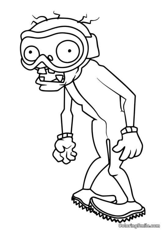 Zombie Equipo de Bobsled Zombie Equipo de Bobsled - Página para Colorear