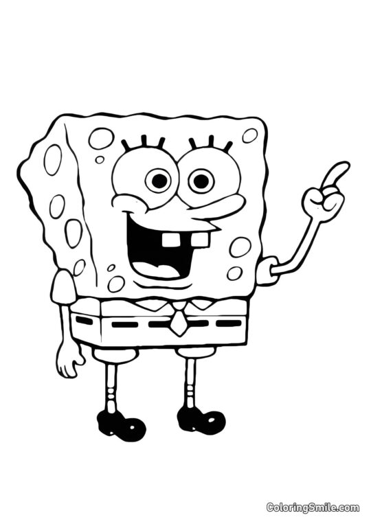 Wow, Bob Esponja - Página para Colorear