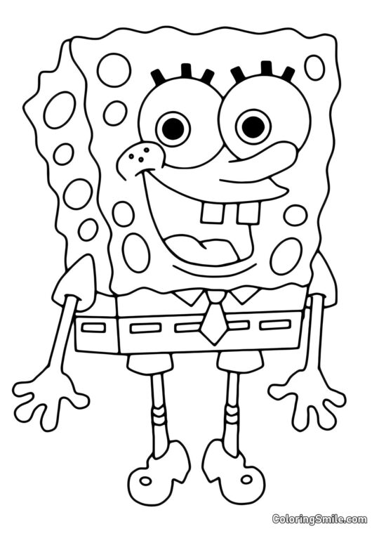 Bob Esponja SquarePants enojado - Página para Colorear