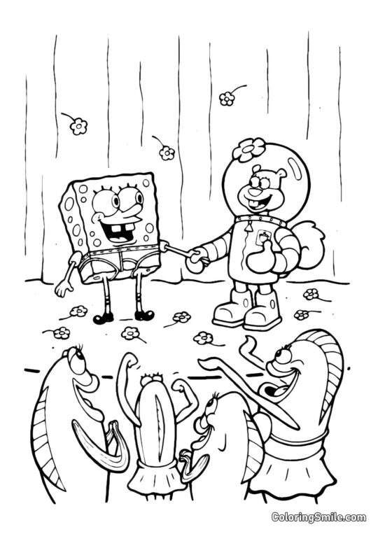 Don Cangrejo en la cocina - Página para Colorear