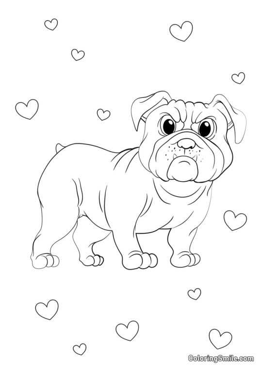 Bulldog - Página para Colorear