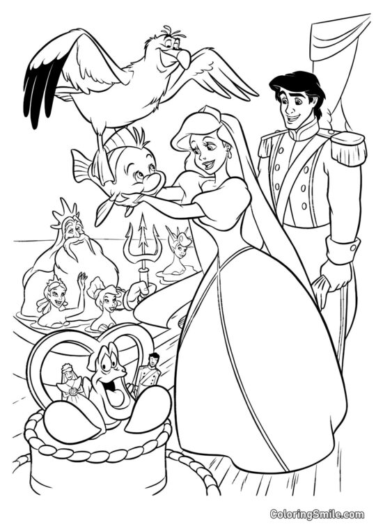 Ariel Sirena Ariel Sirena - Página para Colorear