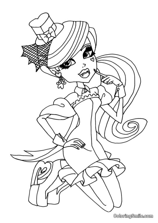 Monster High Draculaura - Página para Colorear